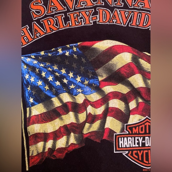 Harley Davidson Men’s Savannah GA Tee T-shirt Size 3XL - Has some minor cracking - Picture 8 of 8